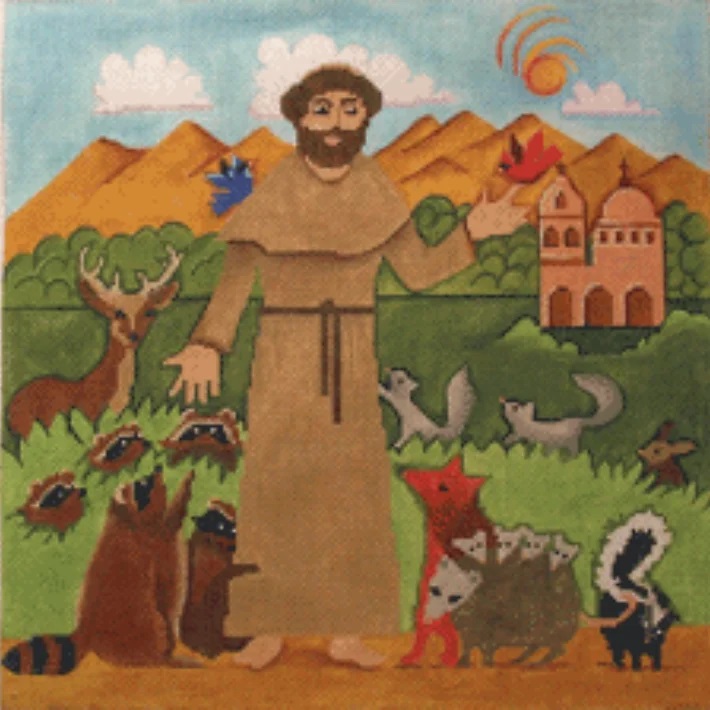 click here to view larger image of St Francis and Friends (hand painted canvases)