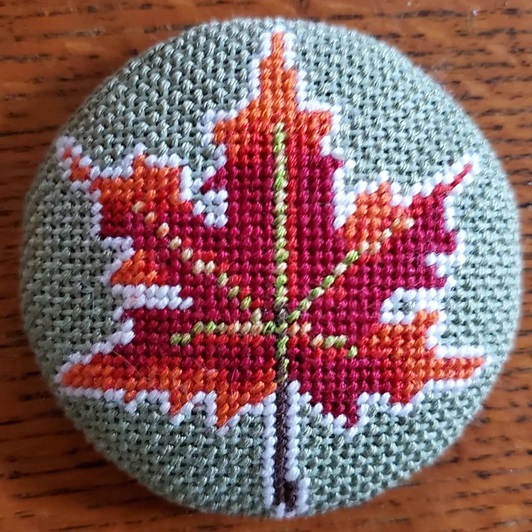 Button Cover - Maple Leaf - click here for more details