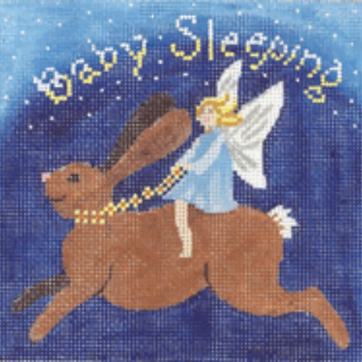 click here to view larger image of Baby Sleeping Bunny and Fairy (hand painted canvases)