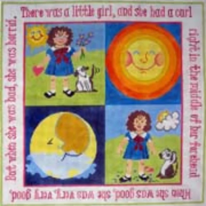 click here to view larger image of Girl with the Curl  (hand painted canvases)