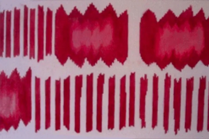 click here to view larger image of Ikat - Fara/Reds (hand painted canvases)