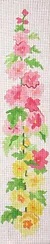 click here to view larger image of Hollyhock Bellpull (hand painted canvases)