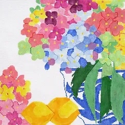 click here to view larger image of Hydrangea Party (hand painted canvases)