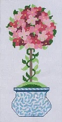 click here to view larger image of Small Pink Hydranga Topiary (hand painted canvases)