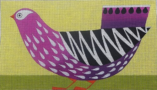 click here to view larger image of Purple Quail - 18M (hand painted canvases)