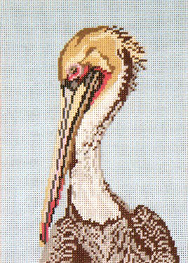 click here to view larger image of Brown Pelican Head - 13M (hand painted canvases)