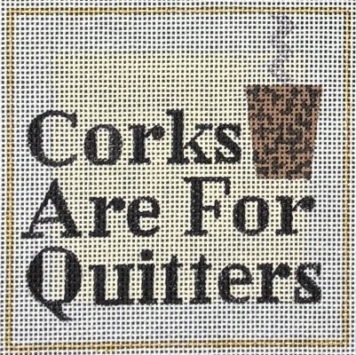 click here to view larger image of Corks Are For Quitters  (hand painted canvases)