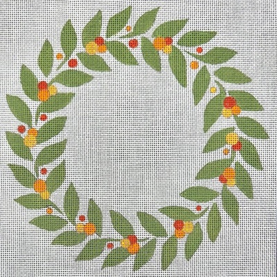 click here to view larger image of Wreaths Orange Berries - 18M (hand painted canvases)