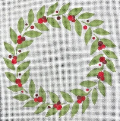 click here to view larger image of Wreaths Red Berries - 18M (hand painted canvases)