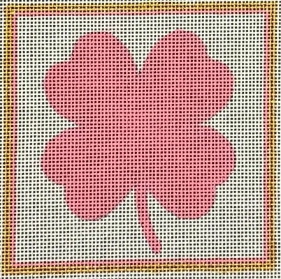 click here to view larger image of Pink Clover Square  - 18M (hand painted canvases)