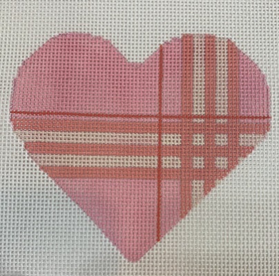 click here to view larger image of Brit Plaid Heart (hand painted canvases)