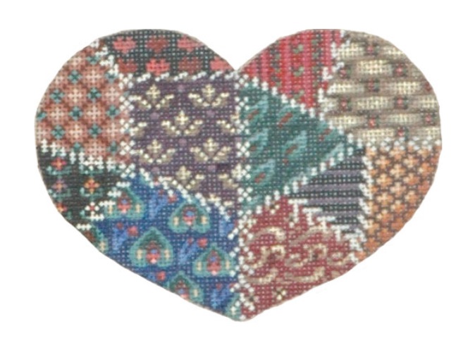 click here to view larger image of Quilt Heart (hand painted canvases)