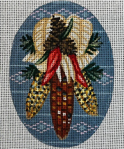 click here to view larger image of Corn Ornament  (hand painted canvases)