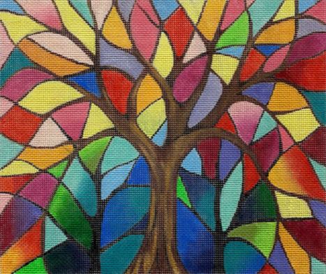 click here to view larger image of Stainglass Tree of Life Tallis (hand painted canvases)