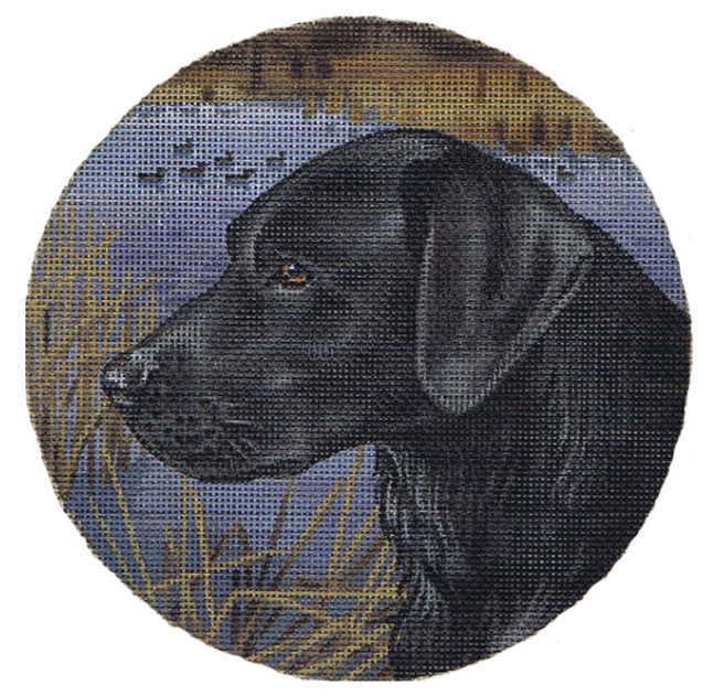 click here to view larger image of Black Lab and Ducks (hand painted canvases)