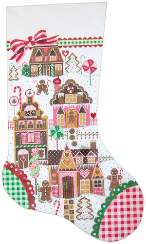 click here to view larger image of Christmas Sweets Stocking (hand painted canvases)
