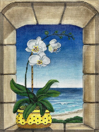 click here to view larger image of Orchid Ocean View (hand painted canvases)