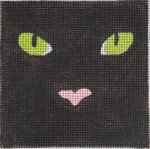 click here to view larger image of Black Cat  (hand painted canvases)