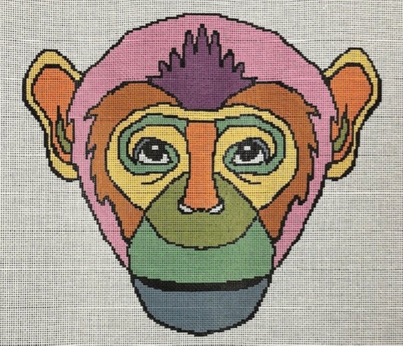 click here to view larger image of Colorful Chimp (hand painted canvases)