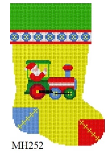 click here to view larger image of Santa In Train Mini Boot (hand painted canvases)