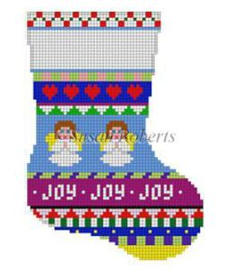 click here to view larger image of Bold Stripe Angels Mini Sock (hand painted canvases)