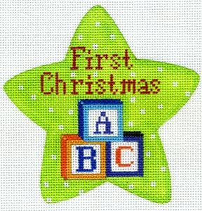 click here to view larger image of First Christmas Blocks (hand painted canvases)