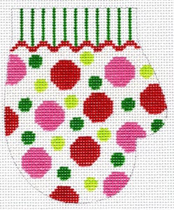 click here to view larger image of Polka Dot Mitten (hand painted canvases)