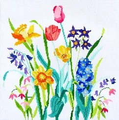 click here to view larger image of Spring Beauties (hand painted canvases)