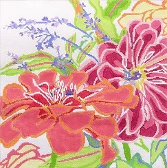 click here to view larger image of Zinnia Dazzle 1 (hand painted canvases)