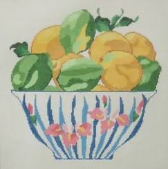 click here to view larger image of Lemons and Limes in a Bowl (hand painted canvases)