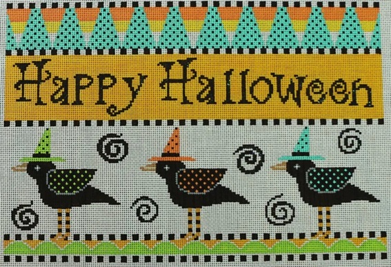 click here to view larger image of Happy Halloween Crows (Shelly Tribbey) (hand painted canvases)