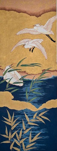 click here to view larger image of Snowy Egret Scroll (Kathryn Molineux) (hand painted canvases)