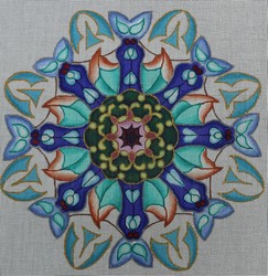 click here to view larger image of Turquoise Wheel (Robbyns Nest) (hand painted canvases)