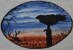 click here to view larger image of Crow Oval (Robbyns Nest) (hand painted canvases)