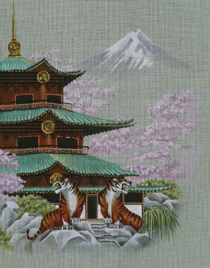 click here to view larger image of Shrine at Tiger Pass (hand painted canvases)