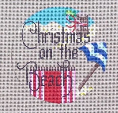 click here to view larger image of Christmas on the Beach (hand painted canvases)