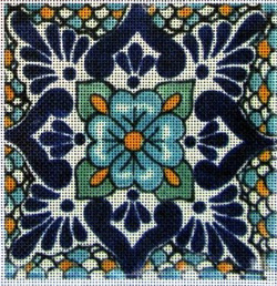 click here to view larger image of Seville Tile (hand painted canvases)