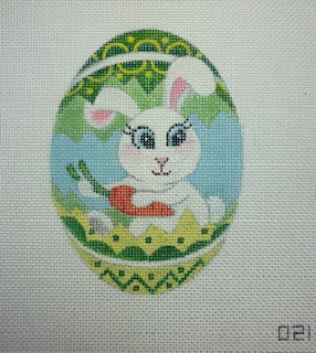 click here to view larger image of Bunny - Green (hand painted canvases)