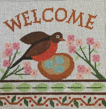 click here to view larger image of Welcome with Robin  (hand painted canvases)