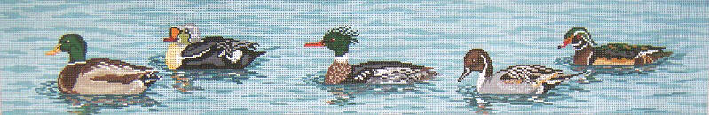click here to view larger image of Swimming Ducks (hand painted canvases)