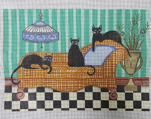 click here to view larger image of Black Cats (hand painted canvases)
