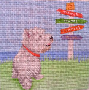 click here to view larger image of Lucky Dog (hand painted canvases)