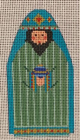 click here to view larger image of Wise Man Green (hand painted canvases)