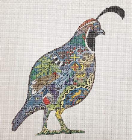 click here to view larger image of Quail (hand painted canvases)