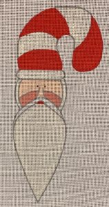 click here to view larger image of Candy Cane Santa (hand painted canvases)