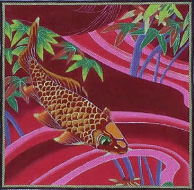click here to view larger image of Red Koi (hand painted canvases)