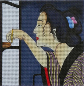 click here to view larger image of Geisha with Candle (hand painted canvases)