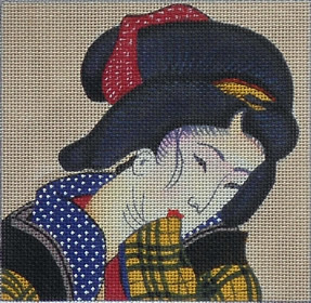 click here to view larger image of Geisha with Hair Ornament (hand painted canvases)