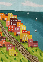 click here to view larger image of Mediterranean (hand painted canvases)