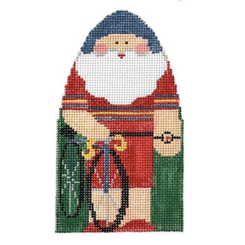 click here to view larger image of Cyclist Santa (hand painted canvases)